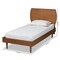 Baxton Studio Yori Mid-Century Modern Walnut Brown Finished Wood Twin Size Platform Bed 188-11112-11158-ZORO - alternate 4